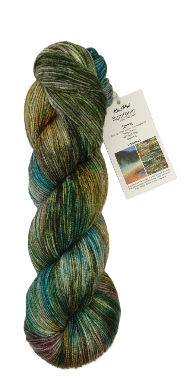 KnitPro Symfonie Premium Hand Dyed Merino Wool & Polyamide Sock Yarn| Terra Variegated America The Beautiful